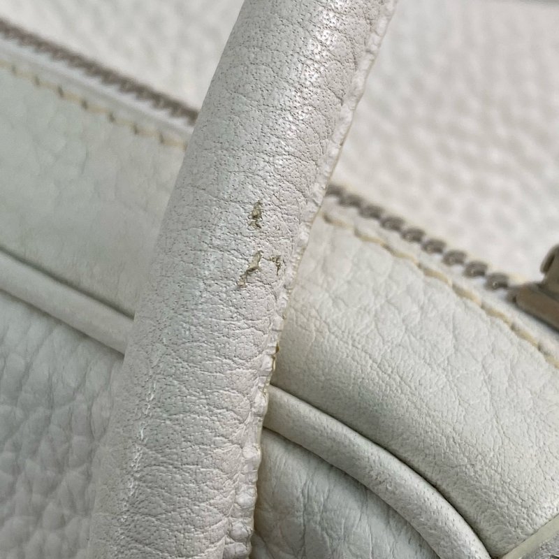 △ Hermes 愛馬仕 White Clemence Calfskin Palladium Plated Metal Lindy 34 2 Way Bag Stamp [L] 白色粒紋小牛皮鍍鈀金屬兩用袋[L]刻 - 257022472-15