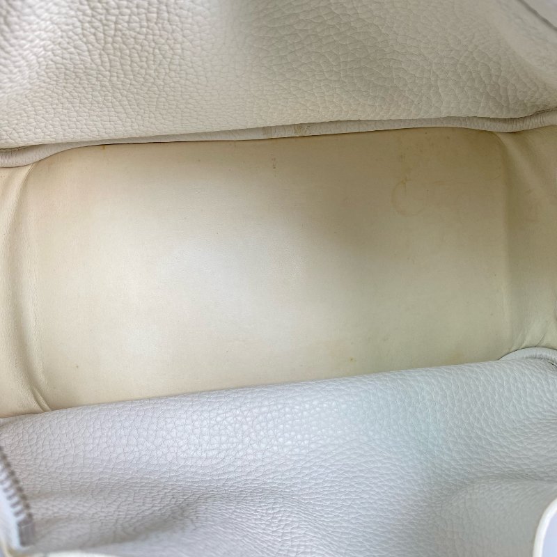 △ Hermes 愛馬仕 White Clemence Calfskin Palladium Plated Metal Lindy 34 2 Way Bag Stamp [L] 白色粒紋小牛皮鍍鈀金屬兩用袋[L]刻 - 257022472-23