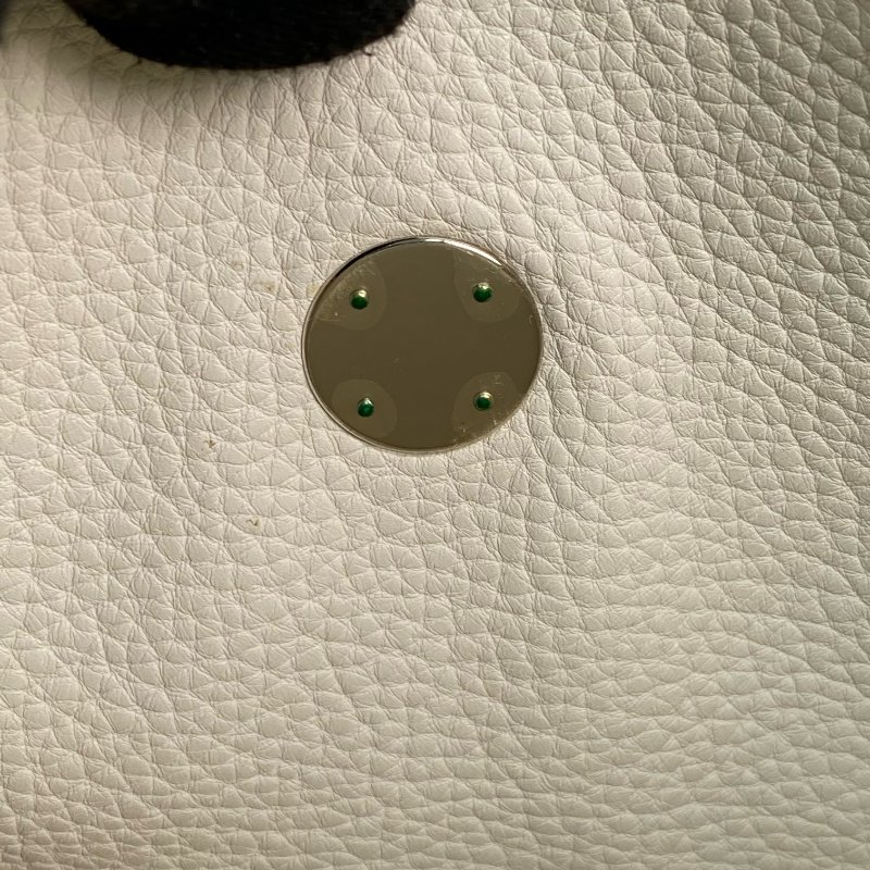 △ Hermes 愛馬仕 White Clemence Calfskin Palladium Plated Metal Lindy 34 2 Way Bag Stamp [L] 白色粒紋小牛皮鍍鈀金屬兩用袋[L]刻 - 257022472-24