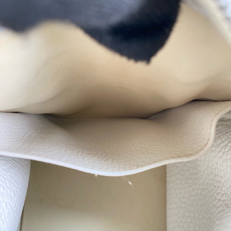 △ Hermes 愛馬仕 White Clemence Calfskin Palladium Plated Metal Lindy 34 2 Way Bag Stamp [L] 白色粒紋小牛皮鍍鈀金屬兩用袋[L]刻 - 257022472-25