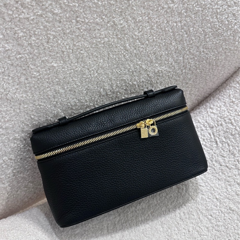 【全🆕】Loro Piana LP19飯盒包 黑金色 (二代扣) 手提包 斜挎FAN4045-8000-0