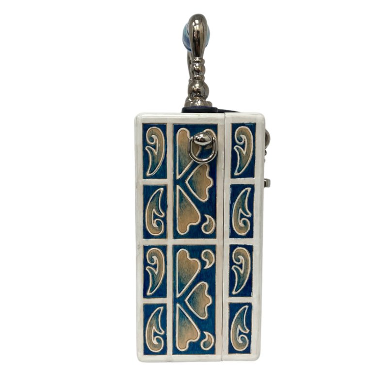 ☆ Dolce & Gabbana 杜嘉班納 White & Blue Wood Maiolica 2Way Bag 白色和藍色木兩用袋 - 257023316-3