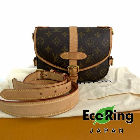 △ Louis Vuitton 路易威登 Brown Coated Canvas Monogram Saumur BB 2 Way Bag M46740 啡色塗層帆布經典老花兩用袋 - 257022865