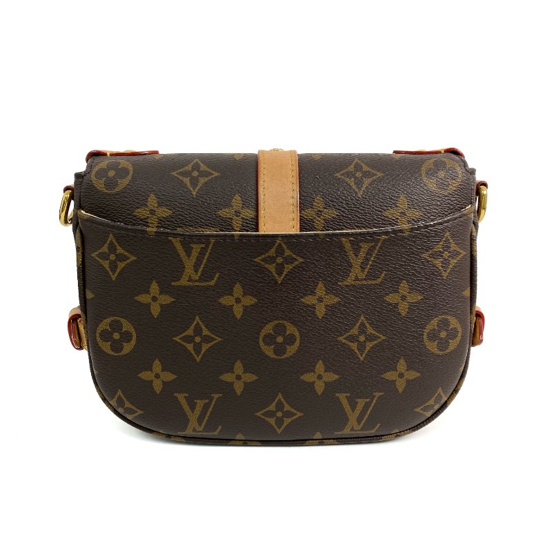 △ Louis Vuitton 路易威登 Brown Coated Canvas Monogram Saumur BB 2 Way Bag M46740 啡色塗層帆布經典老花兩用袋 - 257022865-2