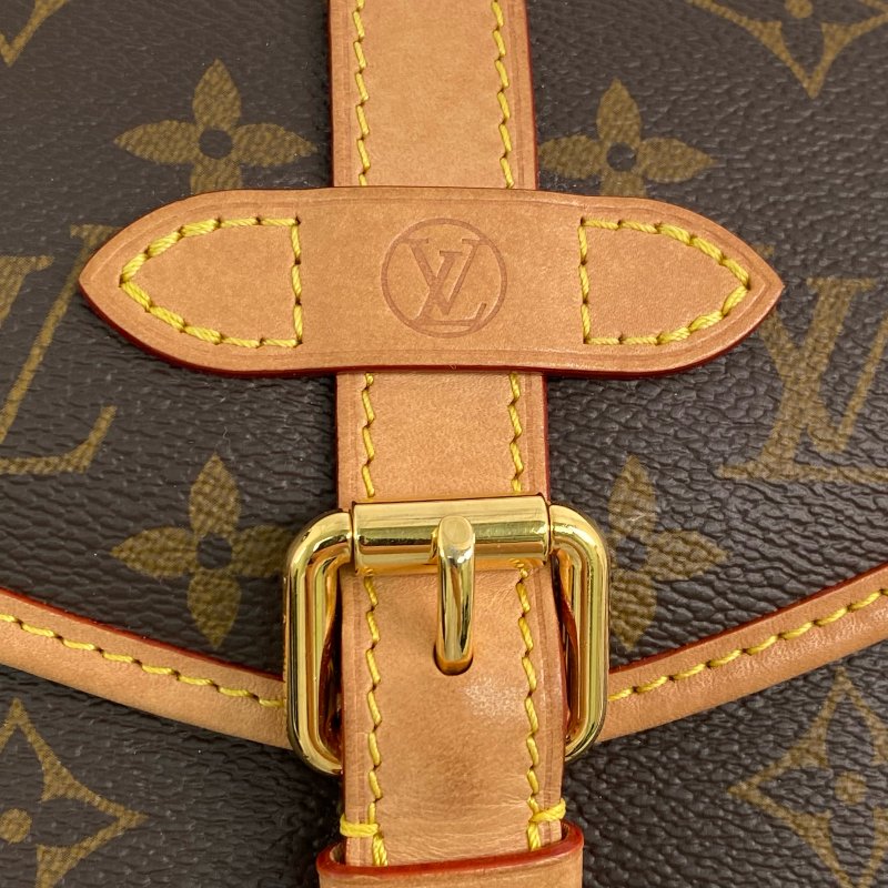 △ Louis Vuitton 路易威登 Brown Coated Canvas Monogram Saumur BB 2 Way Bag M46740 啡色塗層帆布經典老花兩用袋 - 257022865-11