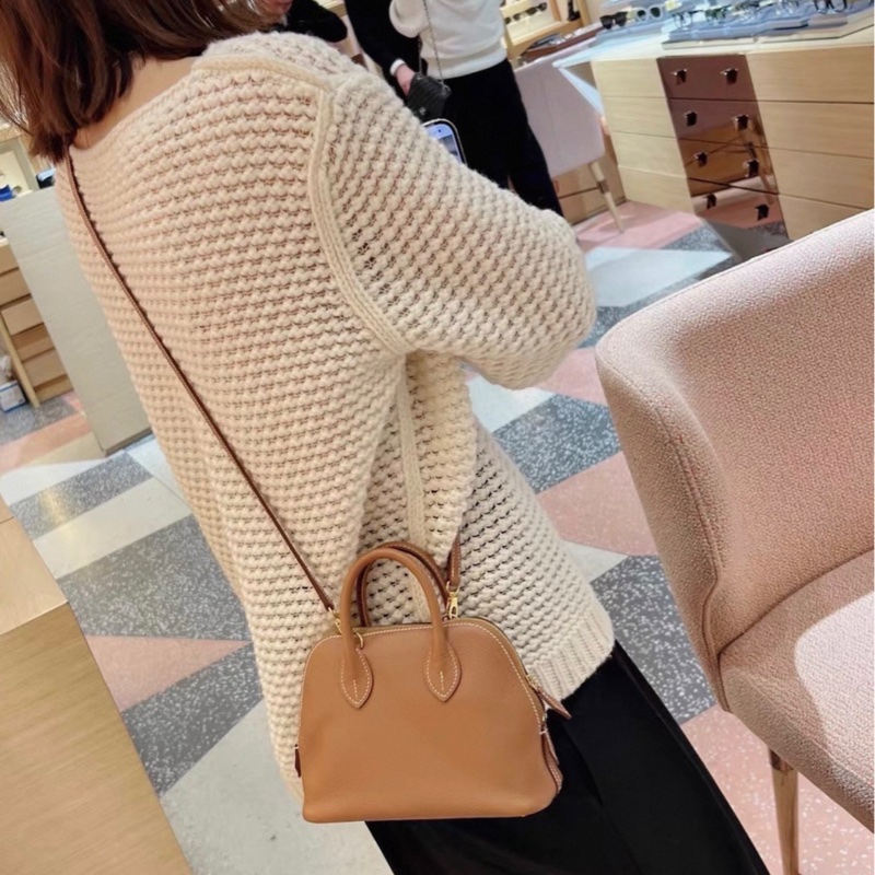 98新HERMES愛馬仕 Bolide 25 z刻Evercolor小牛皮 金扣-6