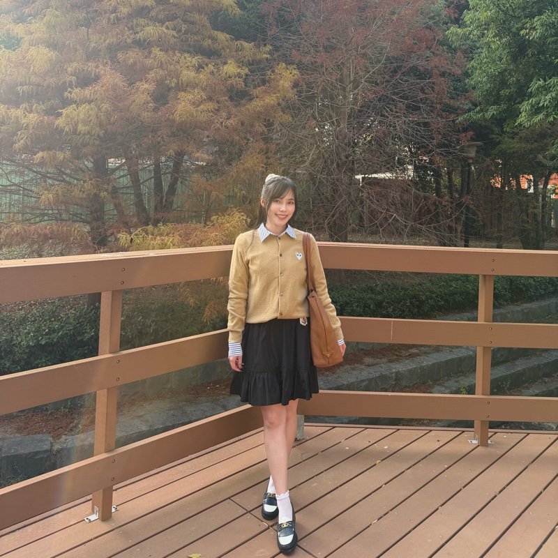 女版 Comme des Garçons Play CDG Play 駝色羊毛外套 白愛心🤍-7