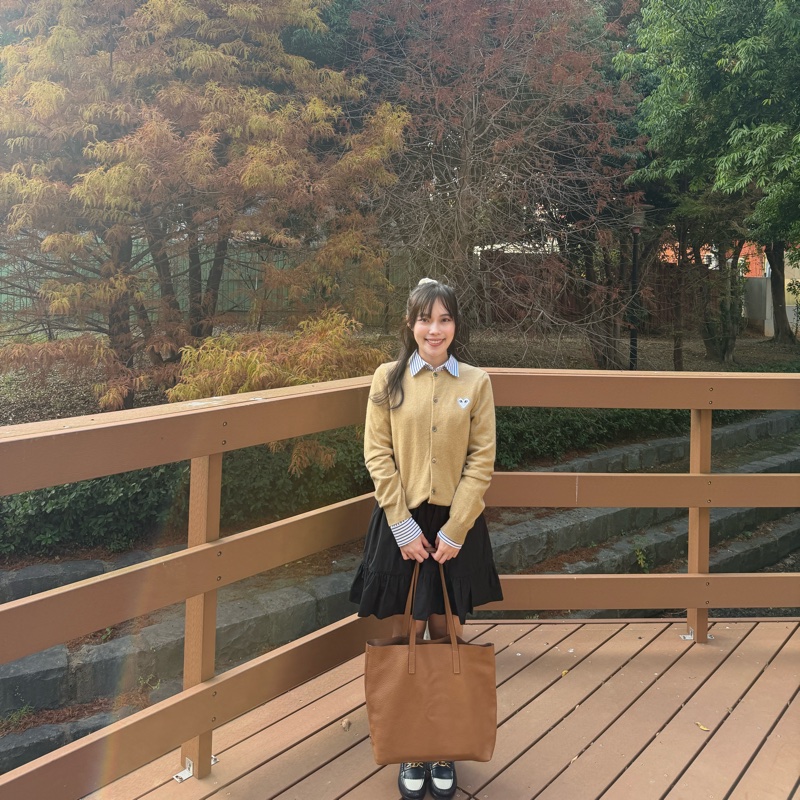 女版 Comme des Garçons Play CDG Play 駝色羊毛外套 白愛心🤍-8