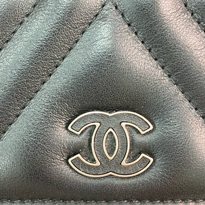 △ Chanel 香奈兒 Black Lambskin Ruthenium-Finish Metal Fringe Wallet On Chain A84444 No.28 黑色小羊皮鍍釕金屬流蘇鎖鏈銀包No.28 - 257022877-13