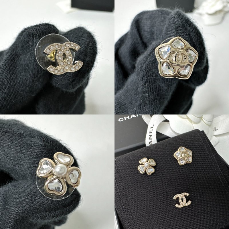 CHANEL 全新25B針式耳環三件組-2