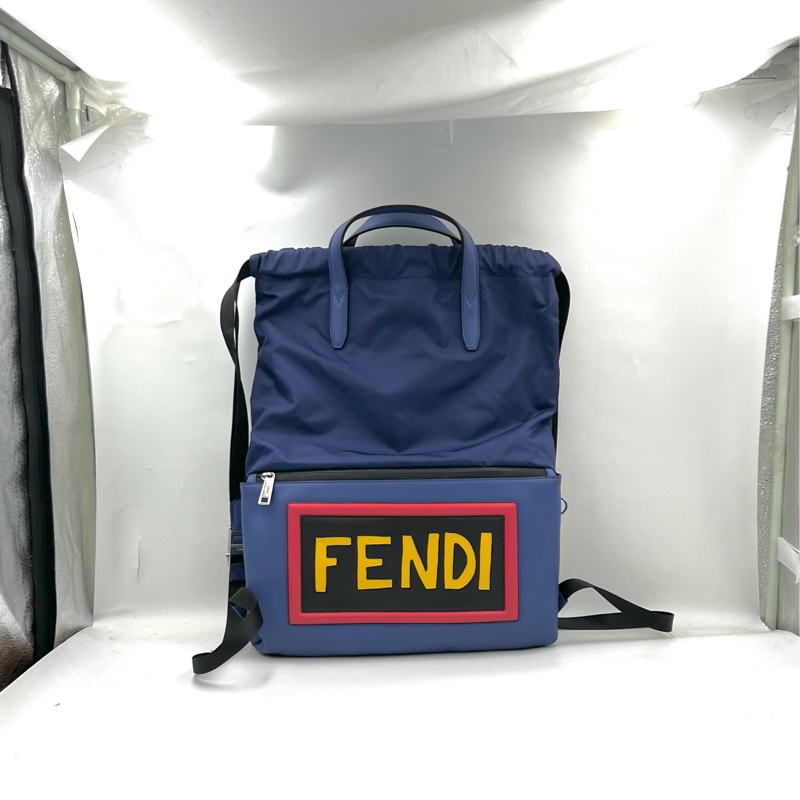 Fendi. 年輕款手提後背輕量兩用帆布包-5