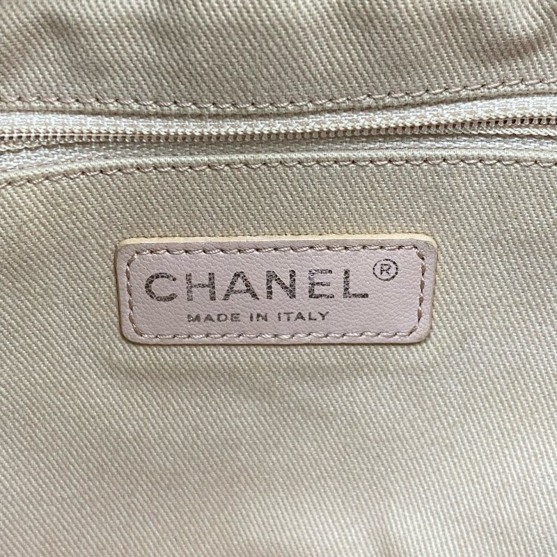 △ Chanel 香奈兒 Pink Canvas Silver Tone Metal Deauville Bowling Chain 2 Way Bag A92749 No.20 粉紅色帆布銀色金屬鎖鏈兩用袋 - 257022919-17