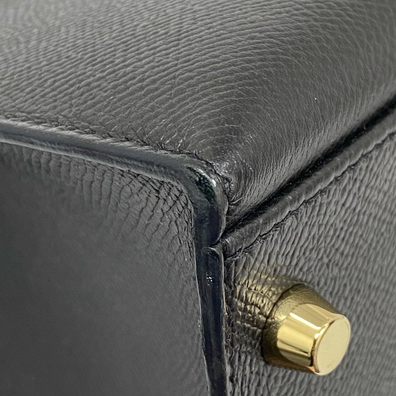 △ Hermes 愛馬仕 89 Noir Epsom Calfskin Gold Plated Metal Kelly 32 2 Way Bag Stamp [O] 黑色壓紋小牛皮鍍金金屬手袋[O]刻 - 257023064-10