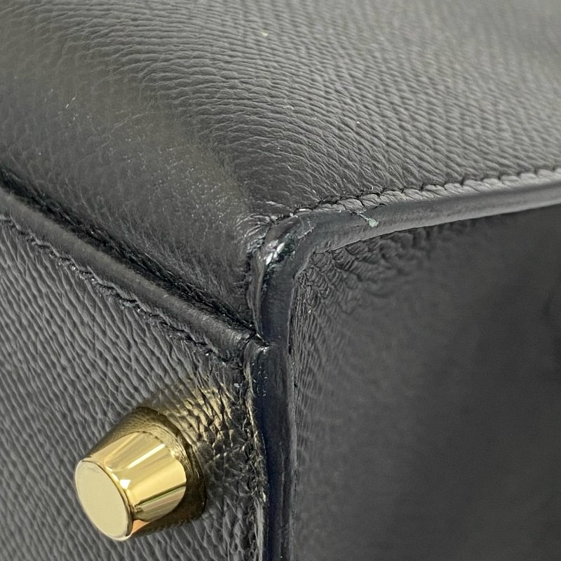 △ Hermes 愛馬仕 89 Noir Epsom Calfskin Gold Plated Metal Kelly 32 2 Way Bag Stamp [O] 黑色壓紋小牛皮鍍金金屬手袋[O]刻 - 257023064-11