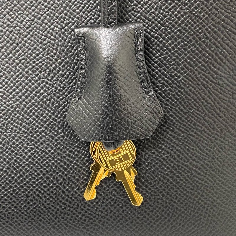 △ Hermes 愛馬仕 89 Noir Epsom Calfskin Gold Plated Metal Kelly 32 2 Way Bag Stamp [O] 黑色壓紋小牛皮鍍金金屬手袋[O]刻 - 257023064-12