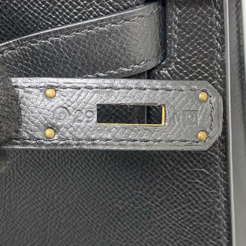 △ Hermes 愛馬仕 89 Noir Epsom Calfskin Gold Plated Metal Kelly 32 2 Way Bag Stamp [O] 黑色壓紋小牛皮鍍金金屬手袋[O]刻 - 257023064-16