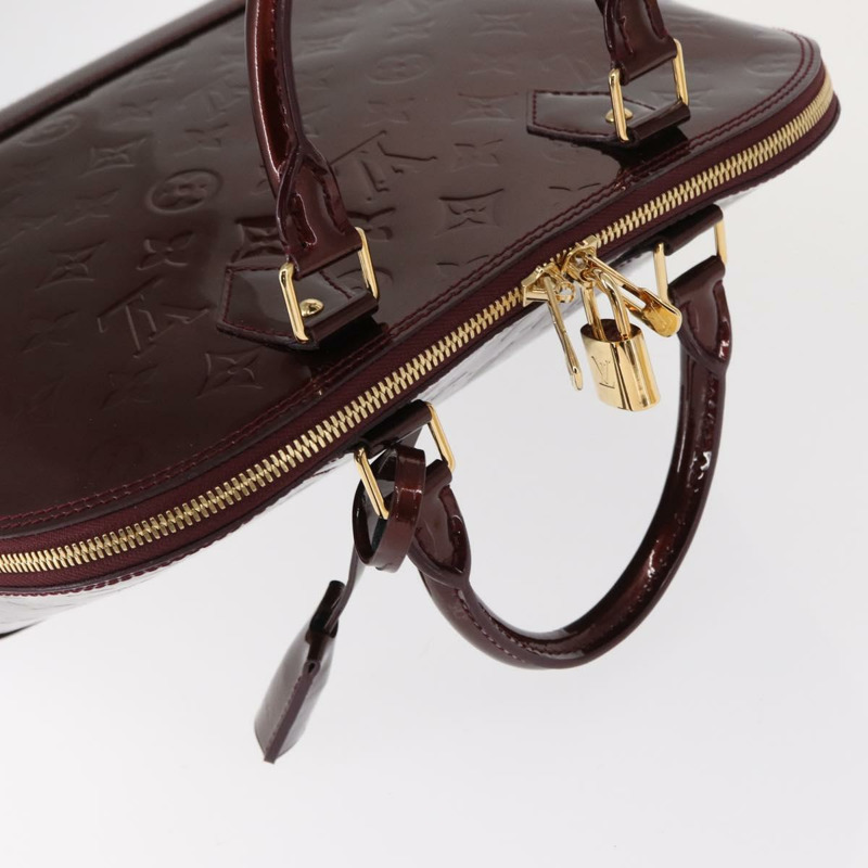 【日本直送】路易威登 Monogram Vernis Alma PM 手提包 Rouge Favist M91691 Auth yk19571V-7