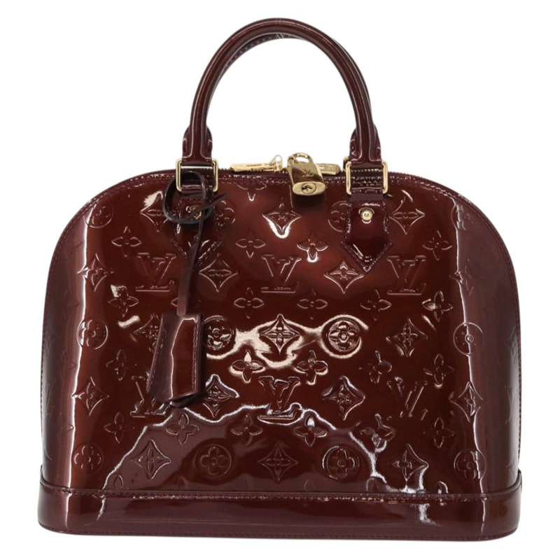 【日本直送】路易威登 Monogram Vernis Alma PM 手提包 Rouge Favist M91691 Auth yk19571V-12