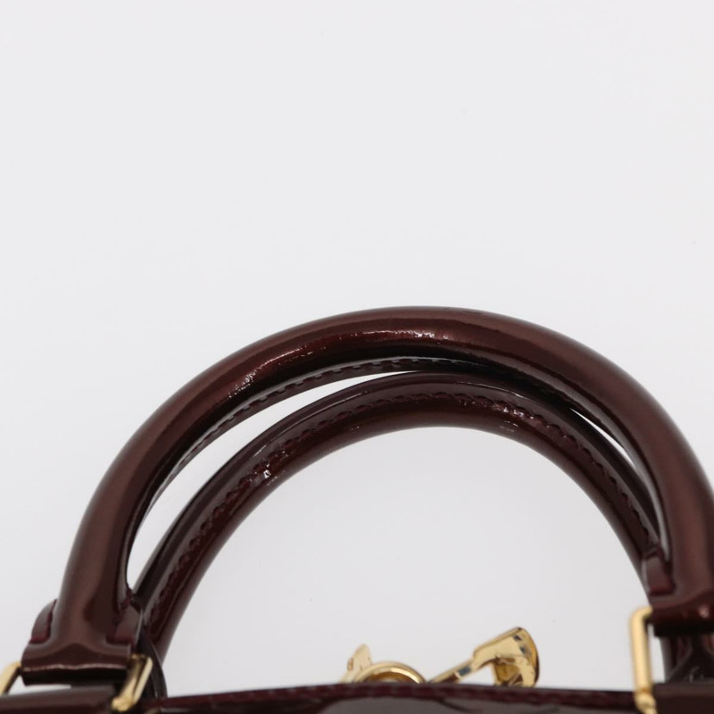 【日本直送】路易威登 Monogram Vernis Alma PM 手提包 Rouge Favist M91691 Auth yk19571V-13