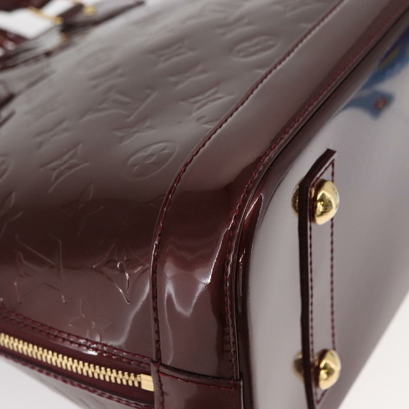 【日本直送】路易威登 Monogram Vernis Alma PM 手提包 Rouge Favist M91691 Auth yk19571V-14