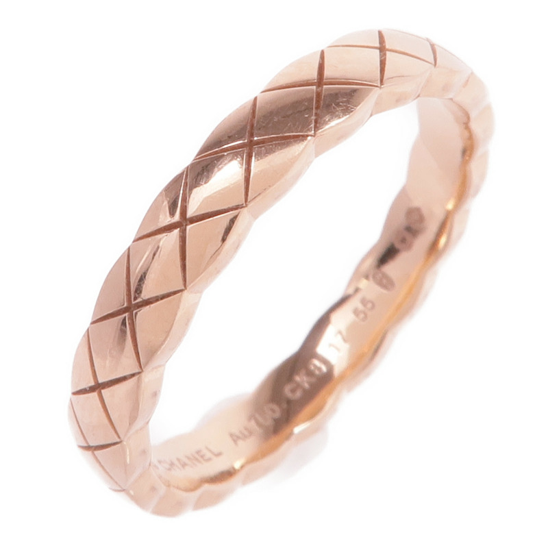 CHANEL 18K玫瑰金Mini Coco Crush Ring戒指Chanel#55/US#7.25-0