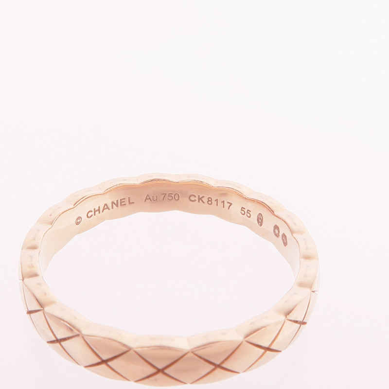 CHANEL 18K玫瑰金Mini Coco Crush Ring戒指Chanel#55/US#7.25-4
