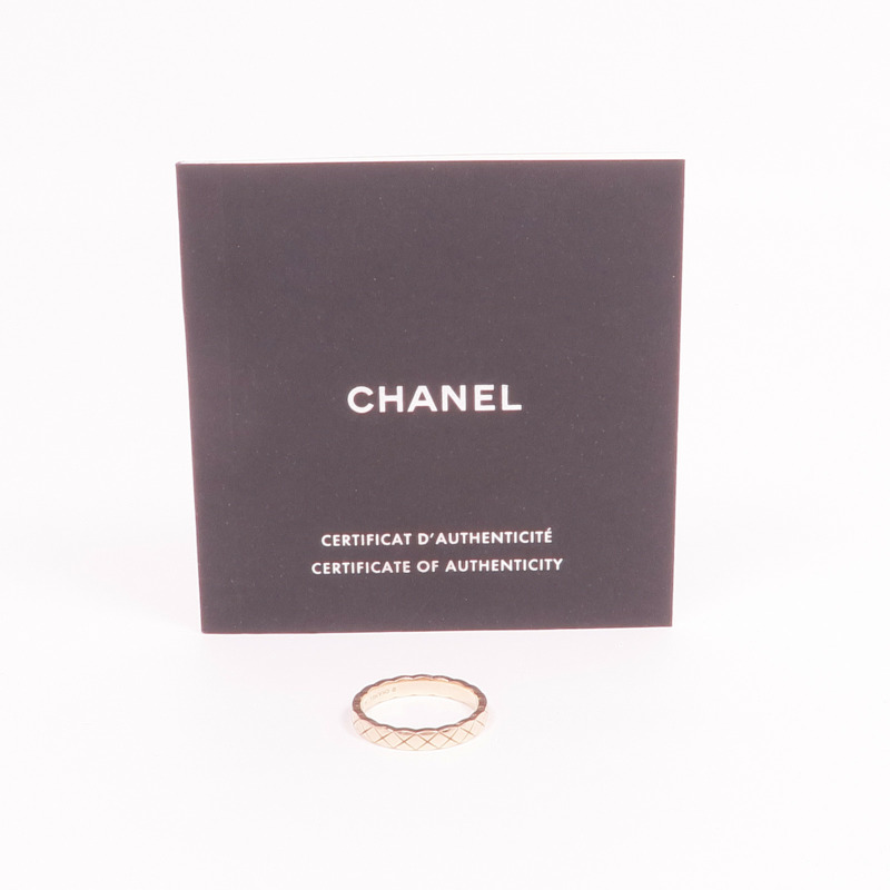CHANEL 18K玫瑰金Mini Coco Crush Ring戒指Chanel#55/US#7.25-7