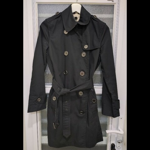 Burberry 黑色雙排釦風衣