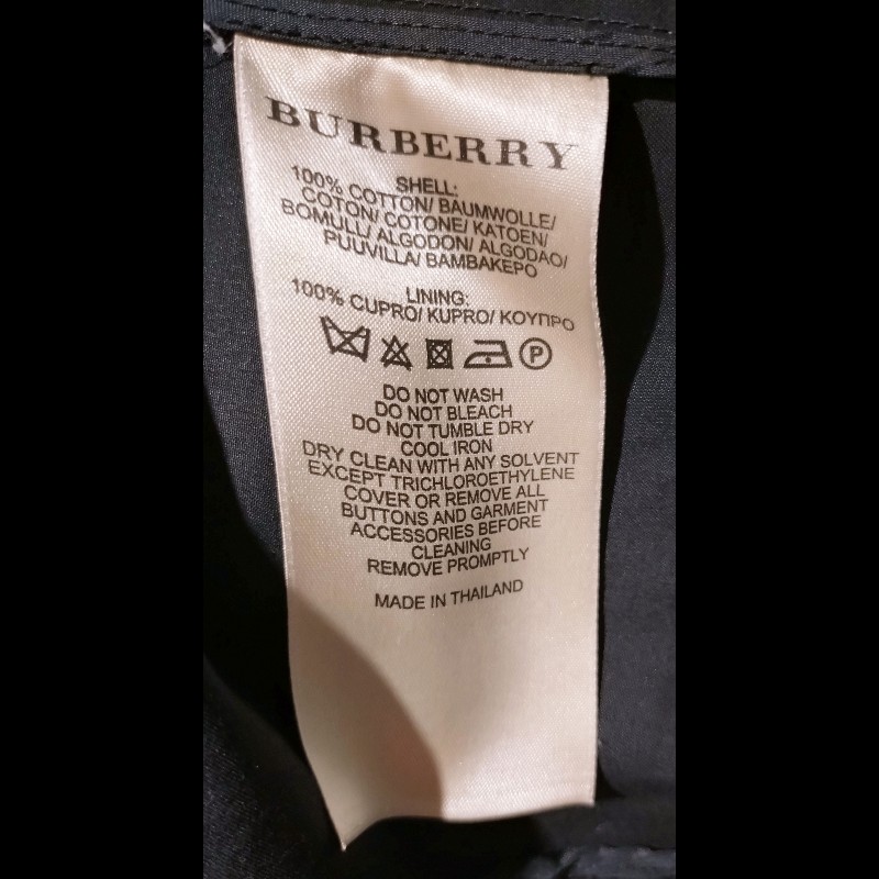 Burberry 黑色雙排釦風衣-13