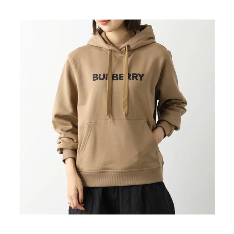 Burberry Logo Printed Hoodie for Women in Camel - 8060702-Camel ( Size: S / M / L )-2