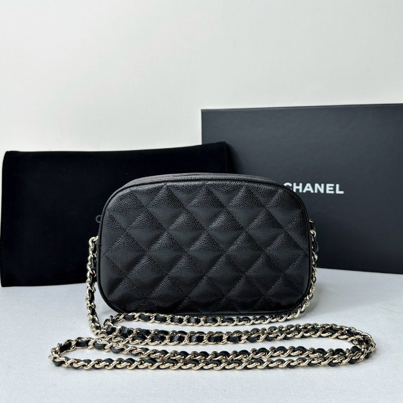 CHANEL 24S荔枝牛淡金相機包-1