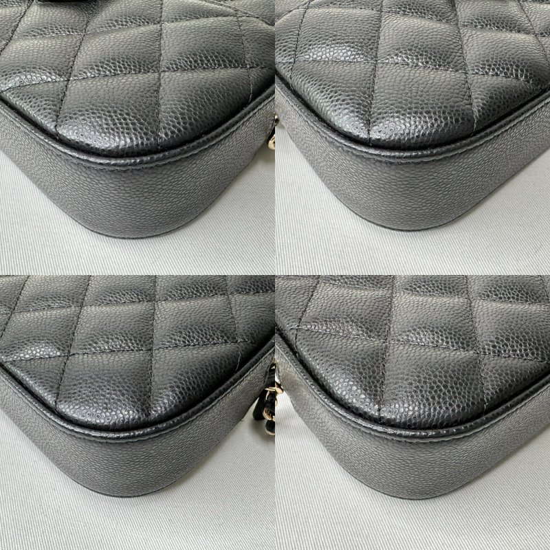 CHANEL 24S荔枝牛淡金相機包-9