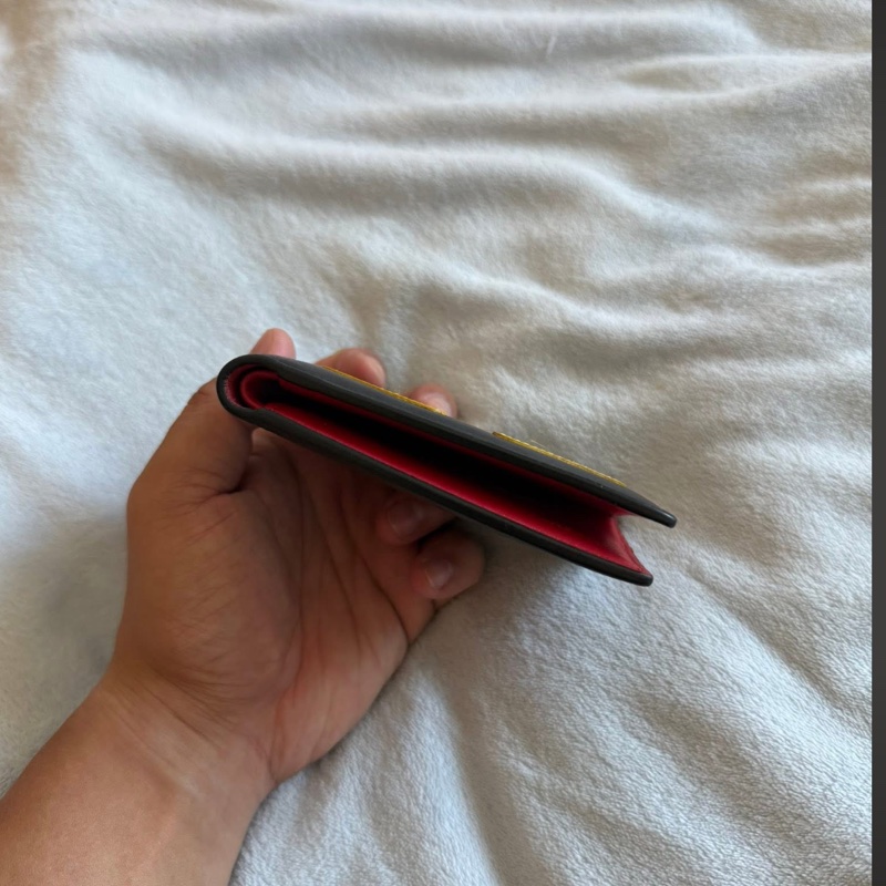 Fendi怪獸眼睛黑色牛皮對折短夾-4