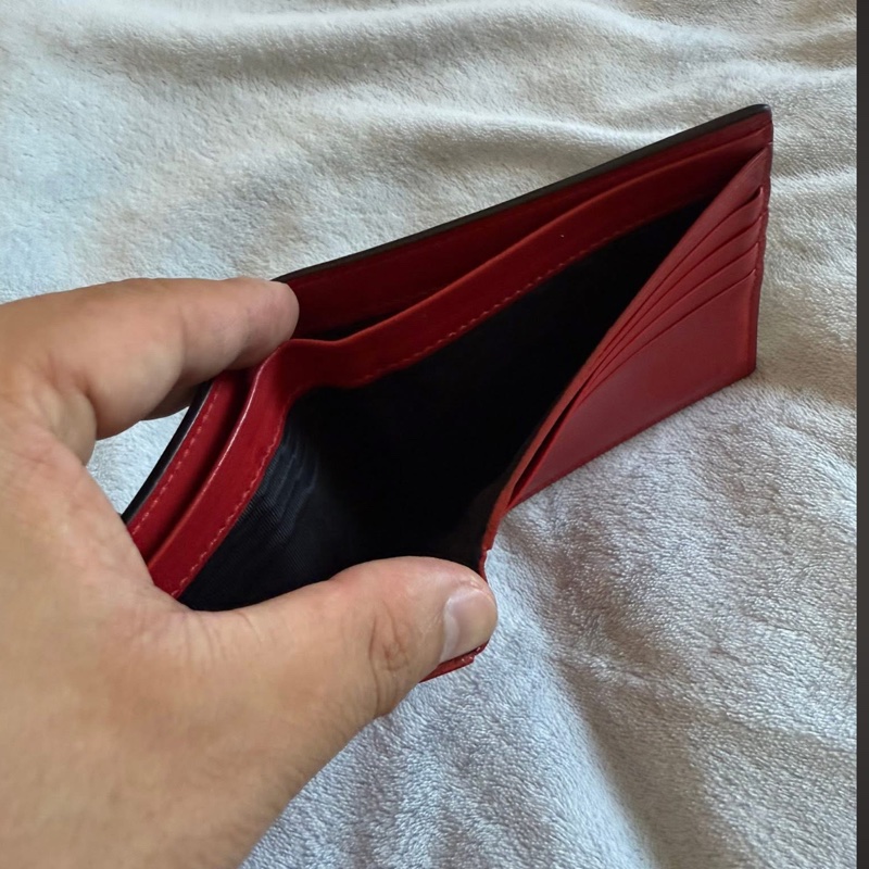 Fendi怪獸眼睛黑色牛皮對折短夾-7