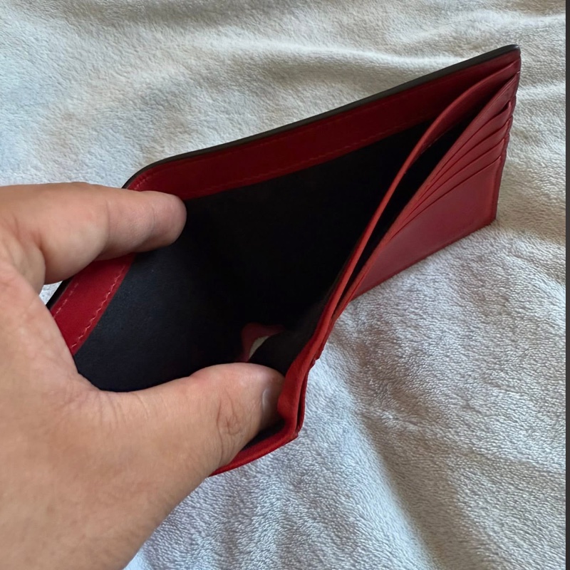 Fendi怪獸眼睛黑色牛皮對折短夾-8