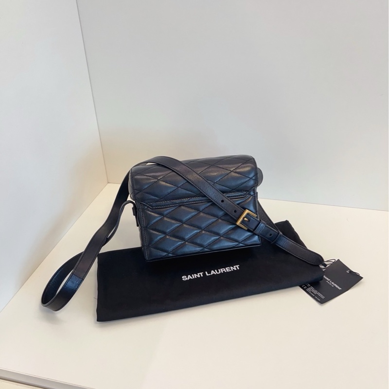 【98新🆕】YSL  黑金 JUNE BOX 盒子包斜挎包-1