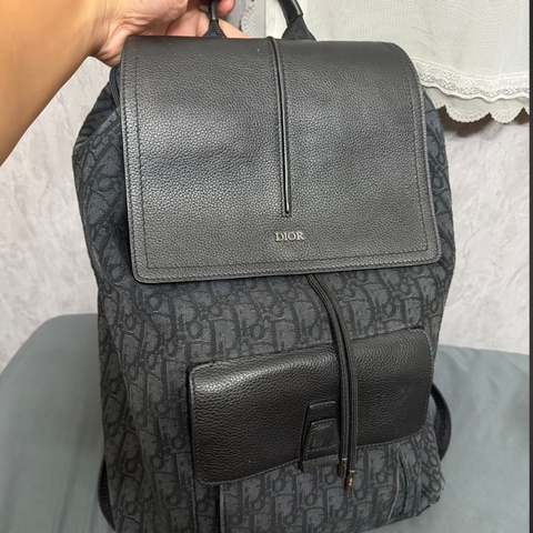 Dior雙肩包Motion Oblique拼皮背包書包