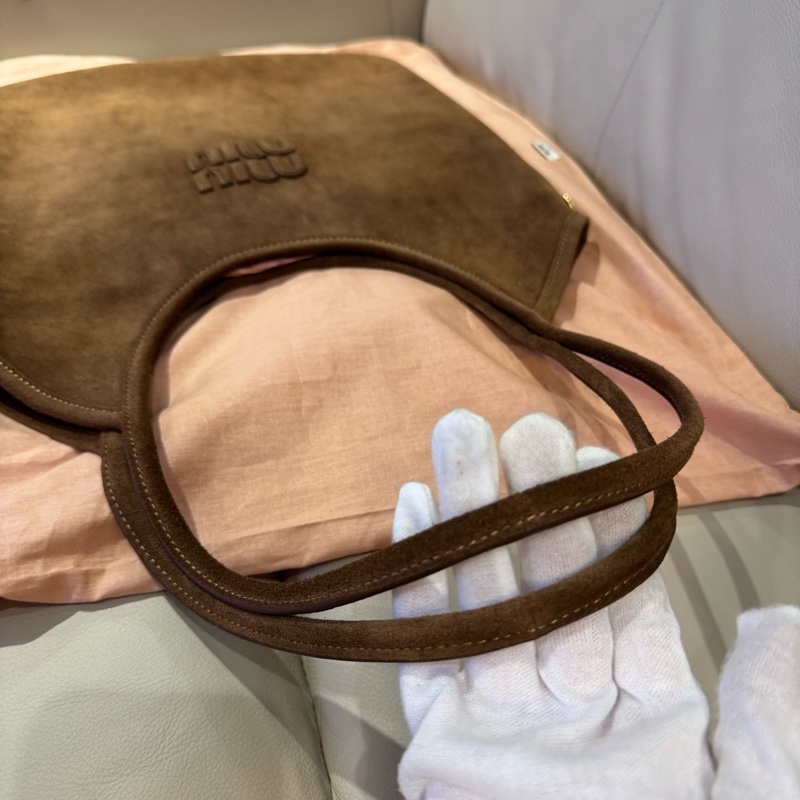 Miu Miu Ivy bag/肩背包/中號/麂皮款/全新閒置美品-10