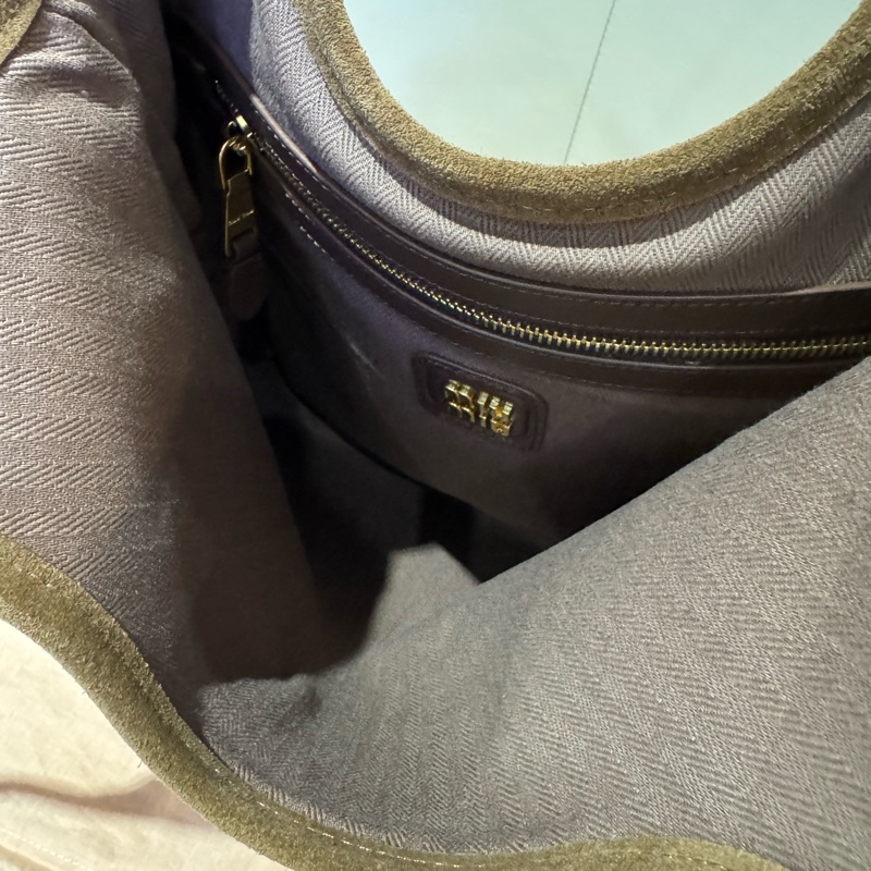 Miu Miu Ivy bag/肩背包/中號/麂皮款/全新閒置美品-14