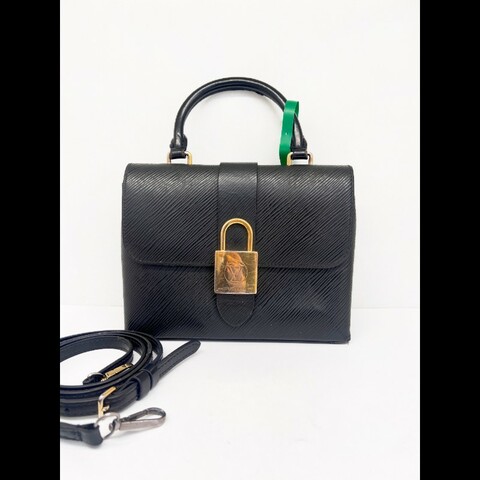 LV LockyBB黑色EPI水波紋肩背包