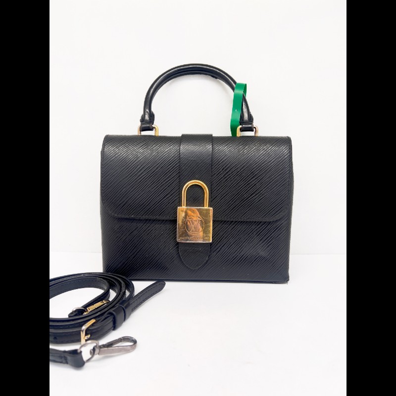 LV LockyBB黑色EPI水波紋肩背包-0