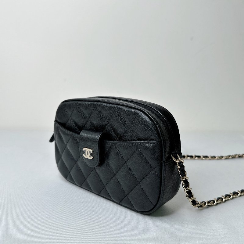 CHANEL 24S荔枝牛淡金相機包-2