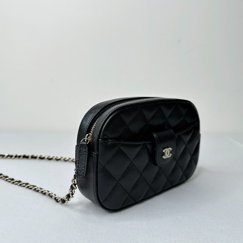 CHANEL 24S荔枝牛淡金相機包-3