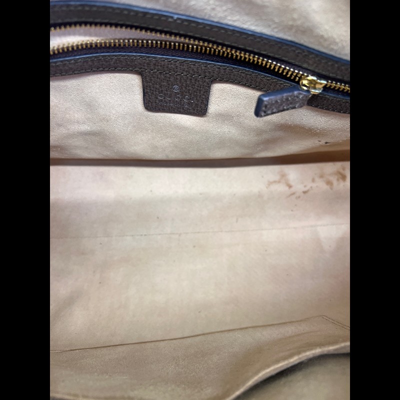 Gucci ophidia系列老花logo紅藍條紋枕頭包-22