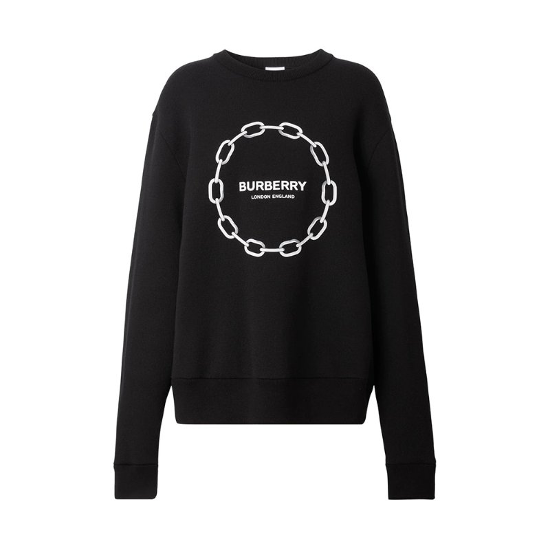 Burberry Chain Printed Sweater for Women in Black - 8063239-Black ( Size: S / M / L )-0