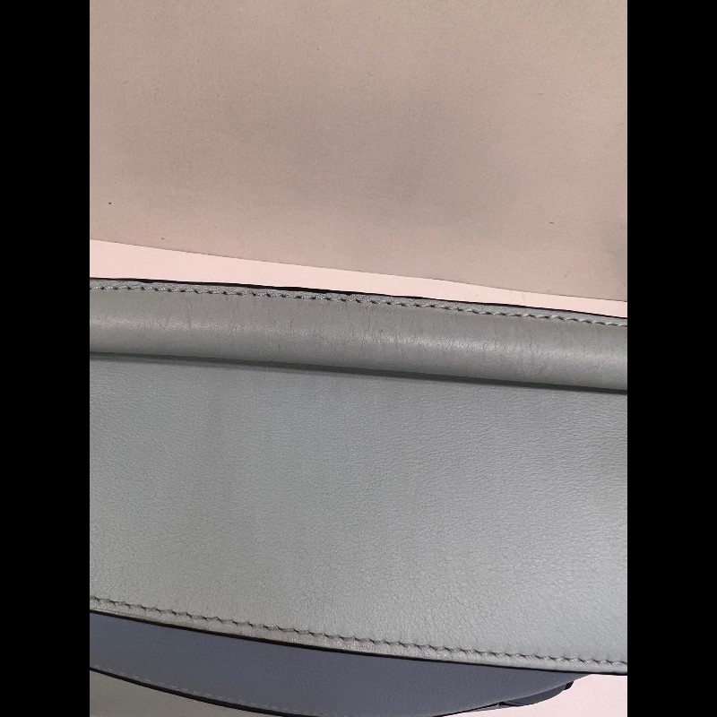 Loewe Puzzle 藍色拼色小號皮革手提肩背包幾何包-18