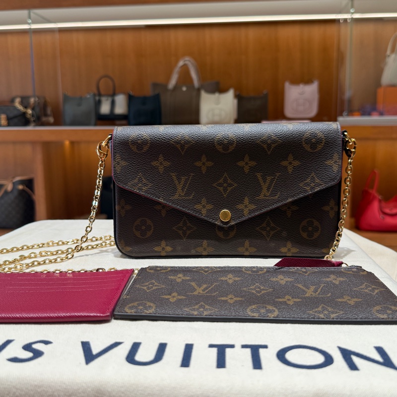 Louis Vuitton Pochette Féllcie 鏈條多功能肩包-5