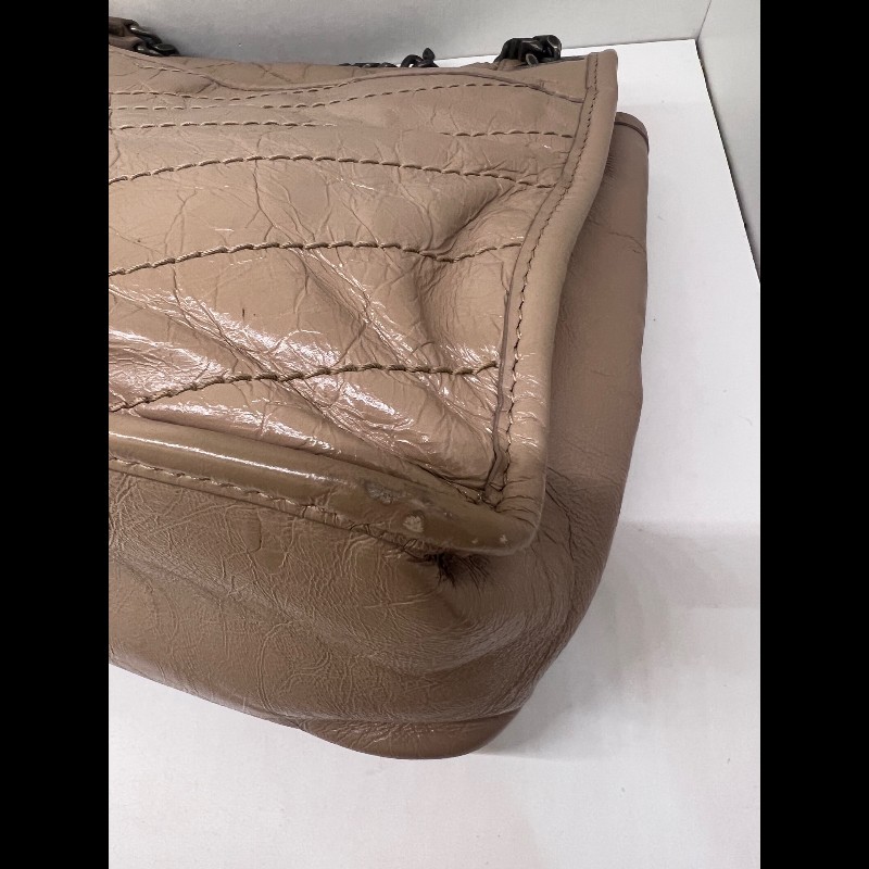 YSL Niki奶茶色油蠟皮鏈條包中號-4