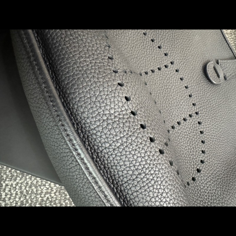 Hermes愛馬仕 黑色銀扣伊芙琳evelyne29-10