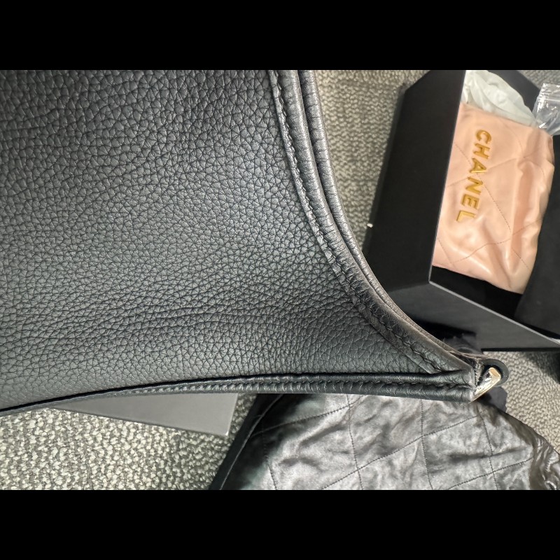 Hermes愛馬仕 黑色銀扣伊芙琳evelyne29-12